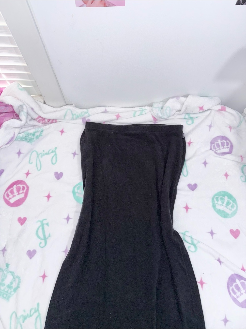 Vintage NY Jeans Ultra-Soft Black Fleece Pull-On Maxi Skirt - XL